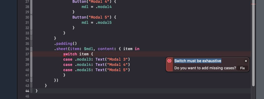 Creating Multiple Sheets in SwiftUI
