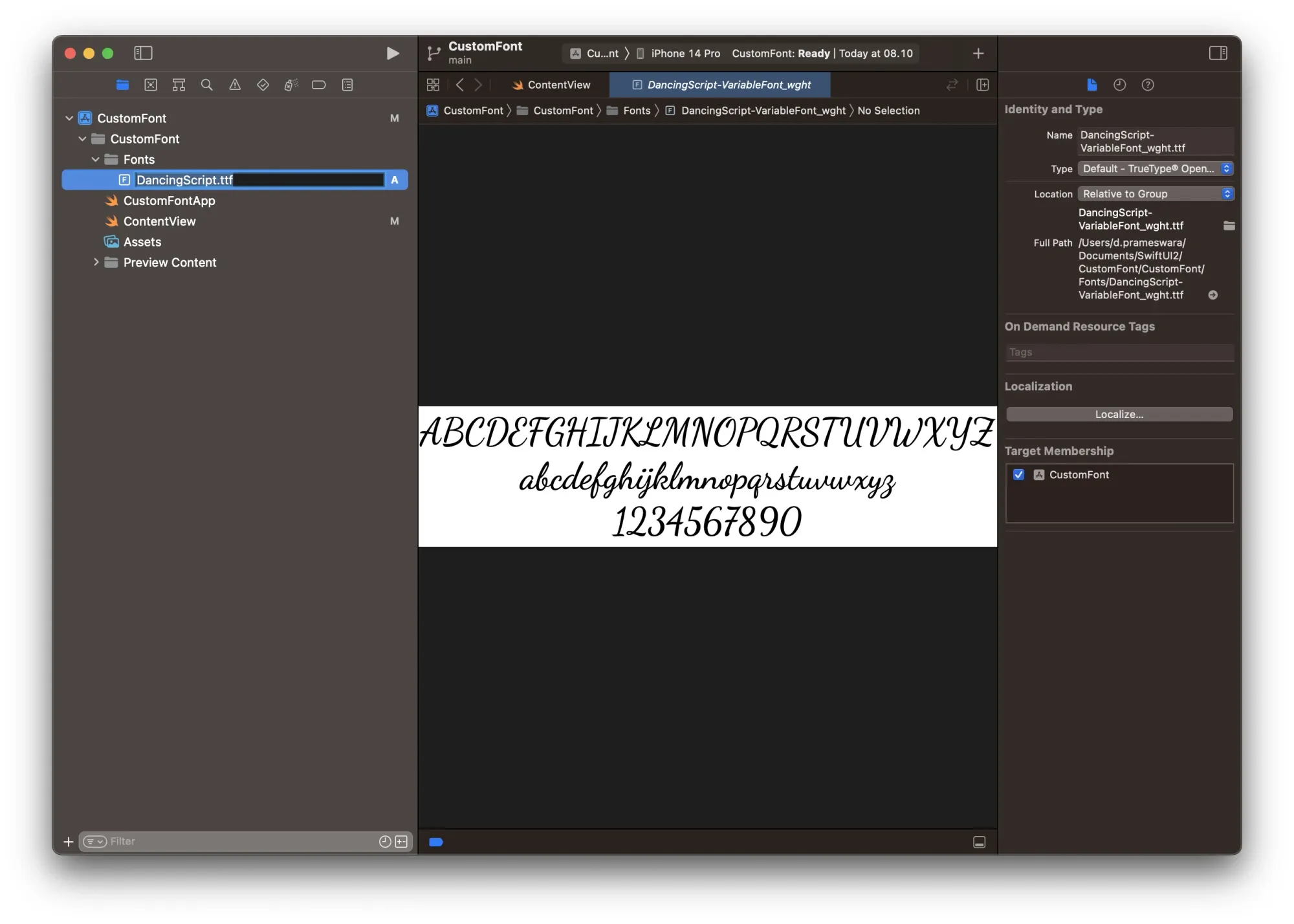 Cara menambahkan custom font ke dalam aplikasi SwiftUI