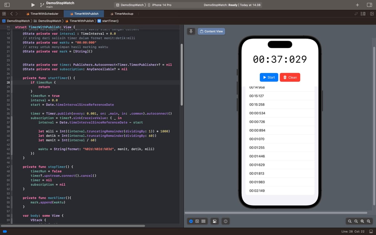 Creating a Simple Timer Using SwiftUI